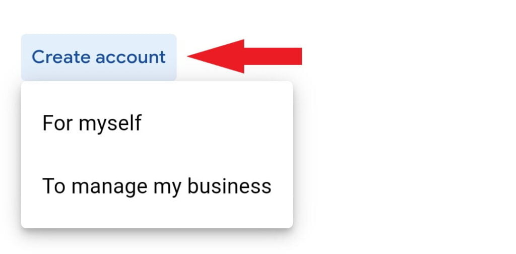 Screenshot Showing you to Create a Gmail Account