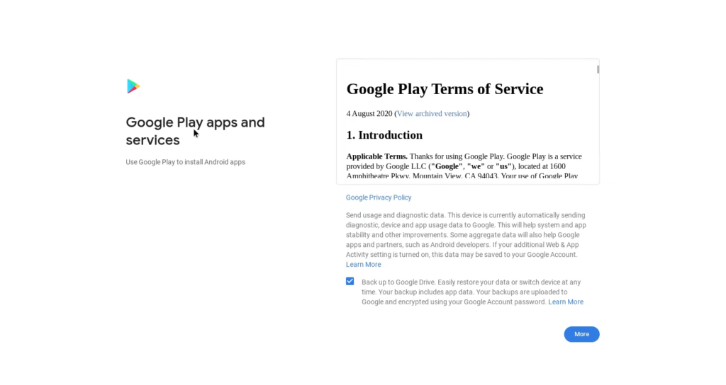 showing you to enable the Play Store on Chromebook 