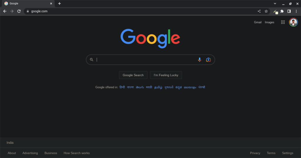 Dark Mode on Google Chrome