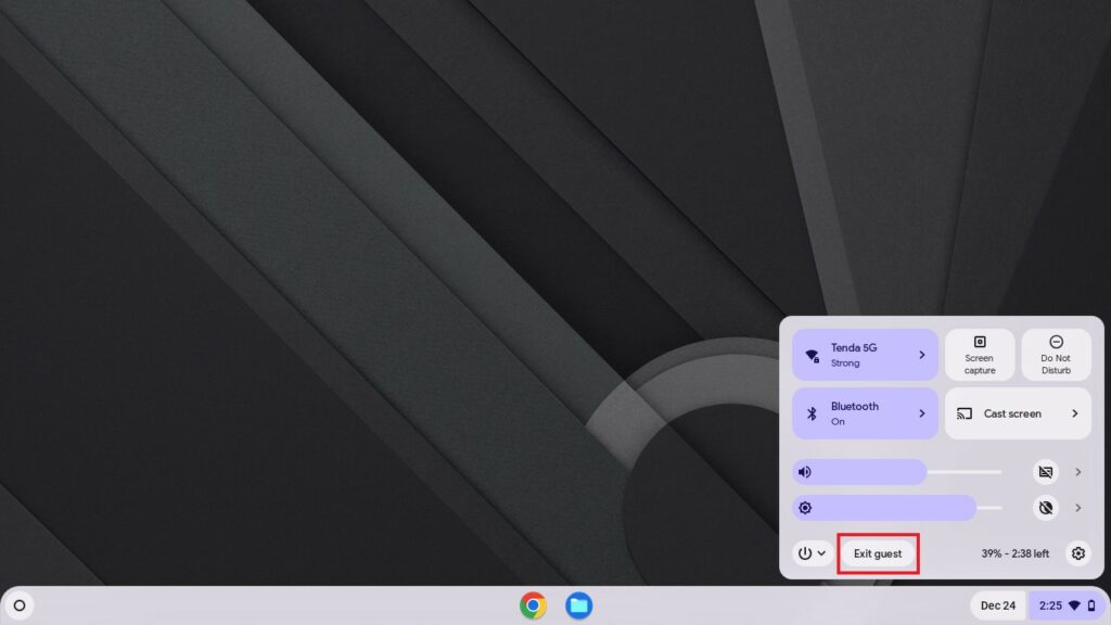 Exit Guest Mode on a Chromebook