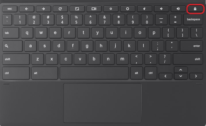 Power Button on Chromebook Keyboard