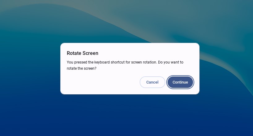 Rotate Screen Prompt
